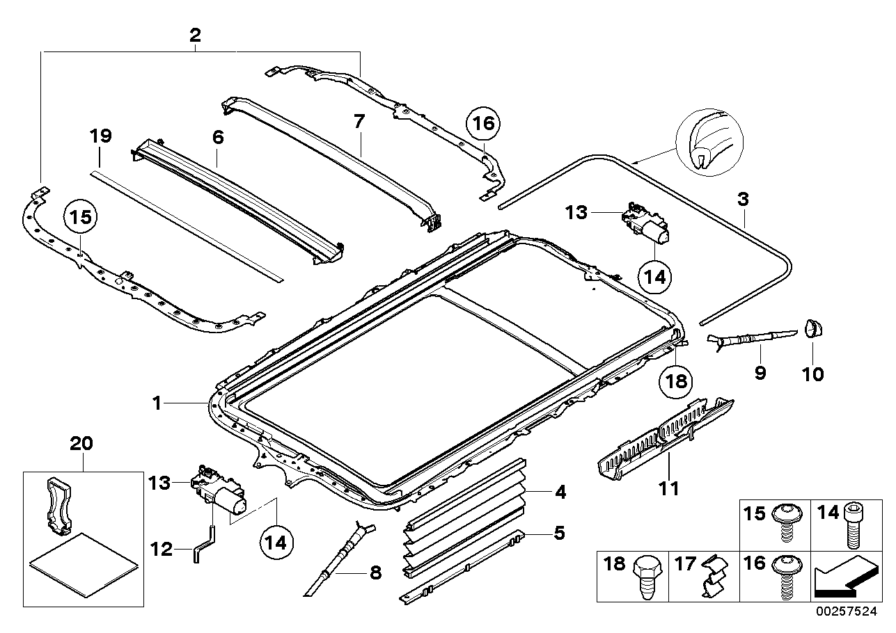 BMW 54103413066 Cable Holder