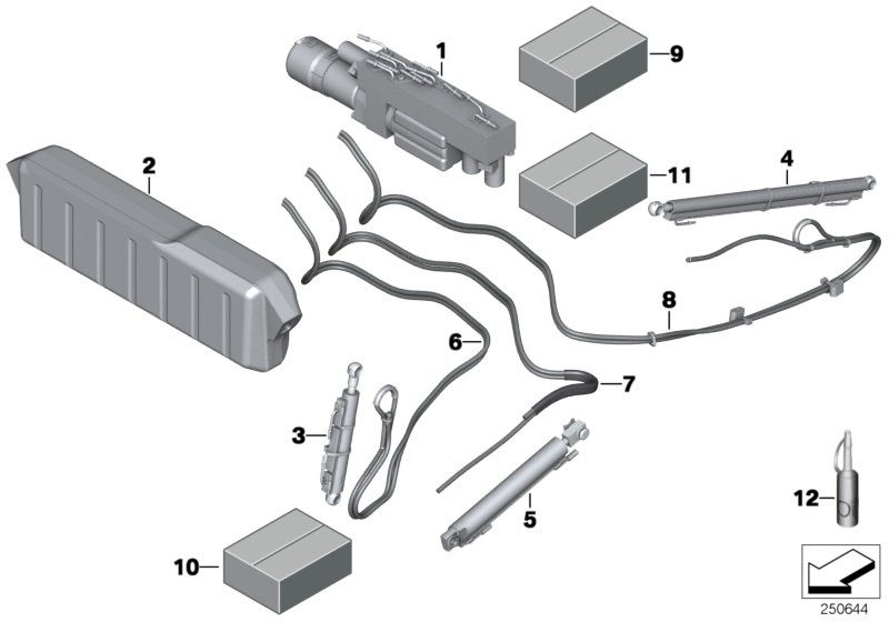 BMW 54347299872 Fastening Kit, Hydraulic Cylinder