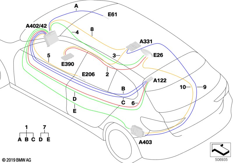 BMW 61119836660 ANTENNA CABLE GPS