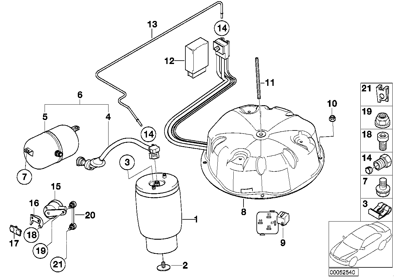 BMW 37142288993 Exchange. Control Unit, Air Supply System