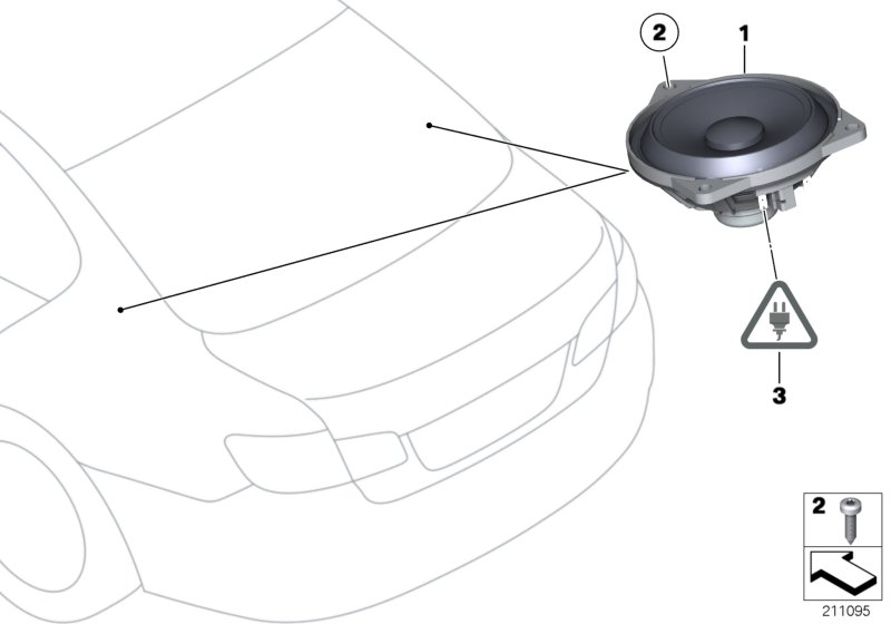 65139289637 BMW Mid-Range Speaker, Stereo