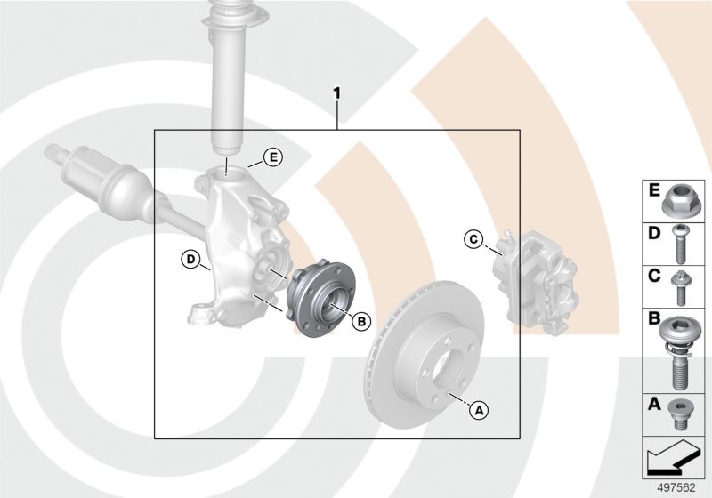31222466783 BMW REPAIR KIT, WHEEL BEARING, F
