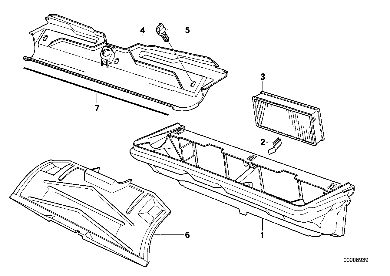 BMW 64311383211 Covering Microfilter