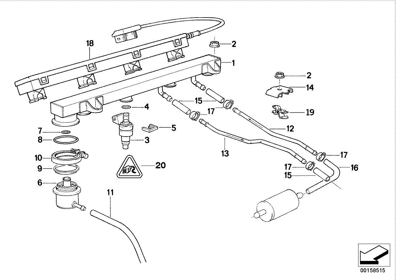 BMW 13531734195 Feed Line