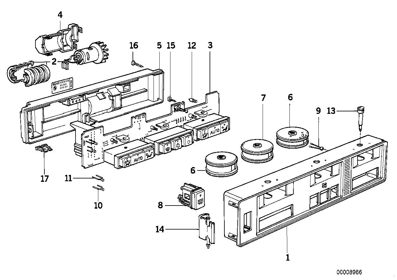 BMW 64111390686 Print.Circuit Board For Aut.Air Conditioner.Ctrl