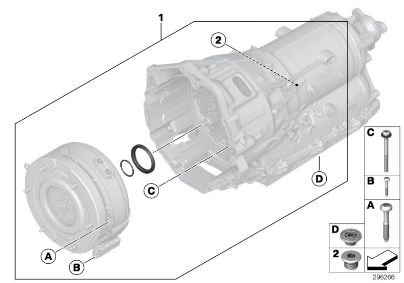 BMW 24277631737 Sealing Kit, Transmission Bell Housing