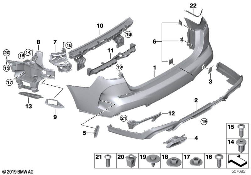 BMW 51128080495 TRIM, EXHAUST END PIPE, LEFT