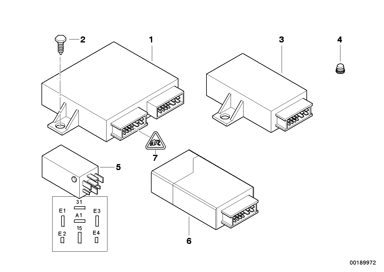 BMW 61357893628 Control Unit, Auxil. Instruments