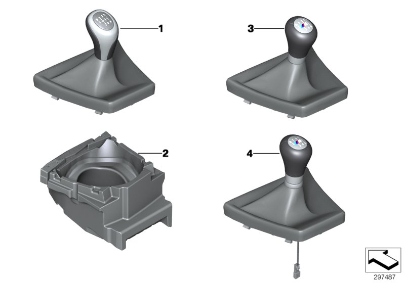 BMW 25112284056 Leath. Gearlever Knob W/Gaiter/6-Speed