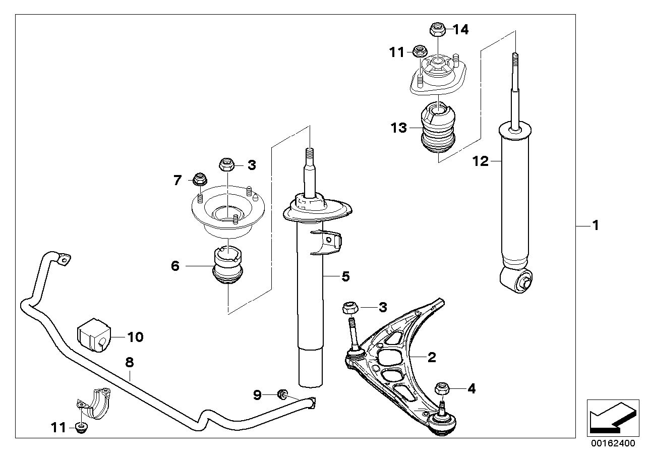 BMW 31302290313 Repair Kit, Auxiliary. Damper, Protective Tube