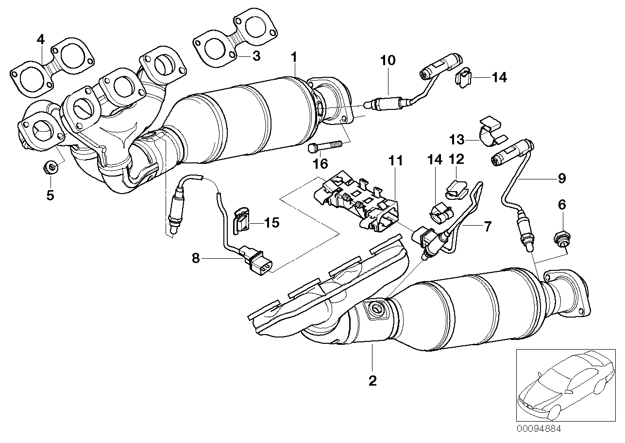 BMW 12527540017 Bracket For Connector Housing