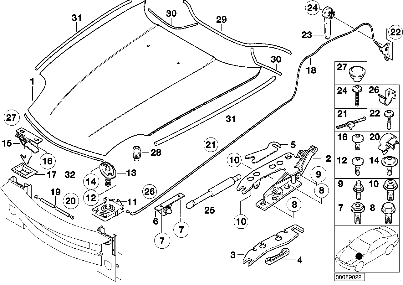 BMW 41627007646 Hex Bolt With Washer