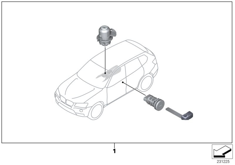 BMW 51217205784 Unified Locking, Mechanical