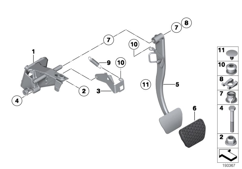 BMW 35006785886 BRACKET F STOP LIGHT AND CLU