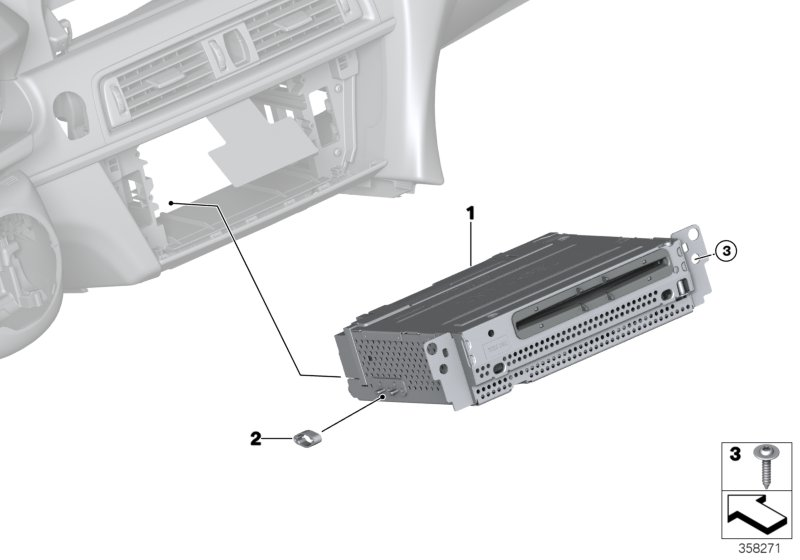 BMW 65128792152 HEAD UNIT FOR BASIC MEDIA