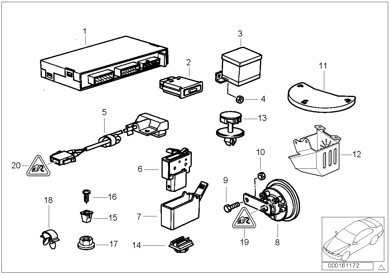 BMW 65758353209 Bracket Micro Switch