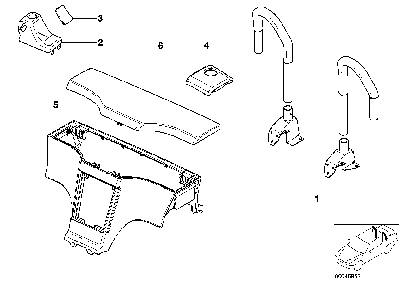 BMW 54619408817 Retrofit Kit, Rollover Bar