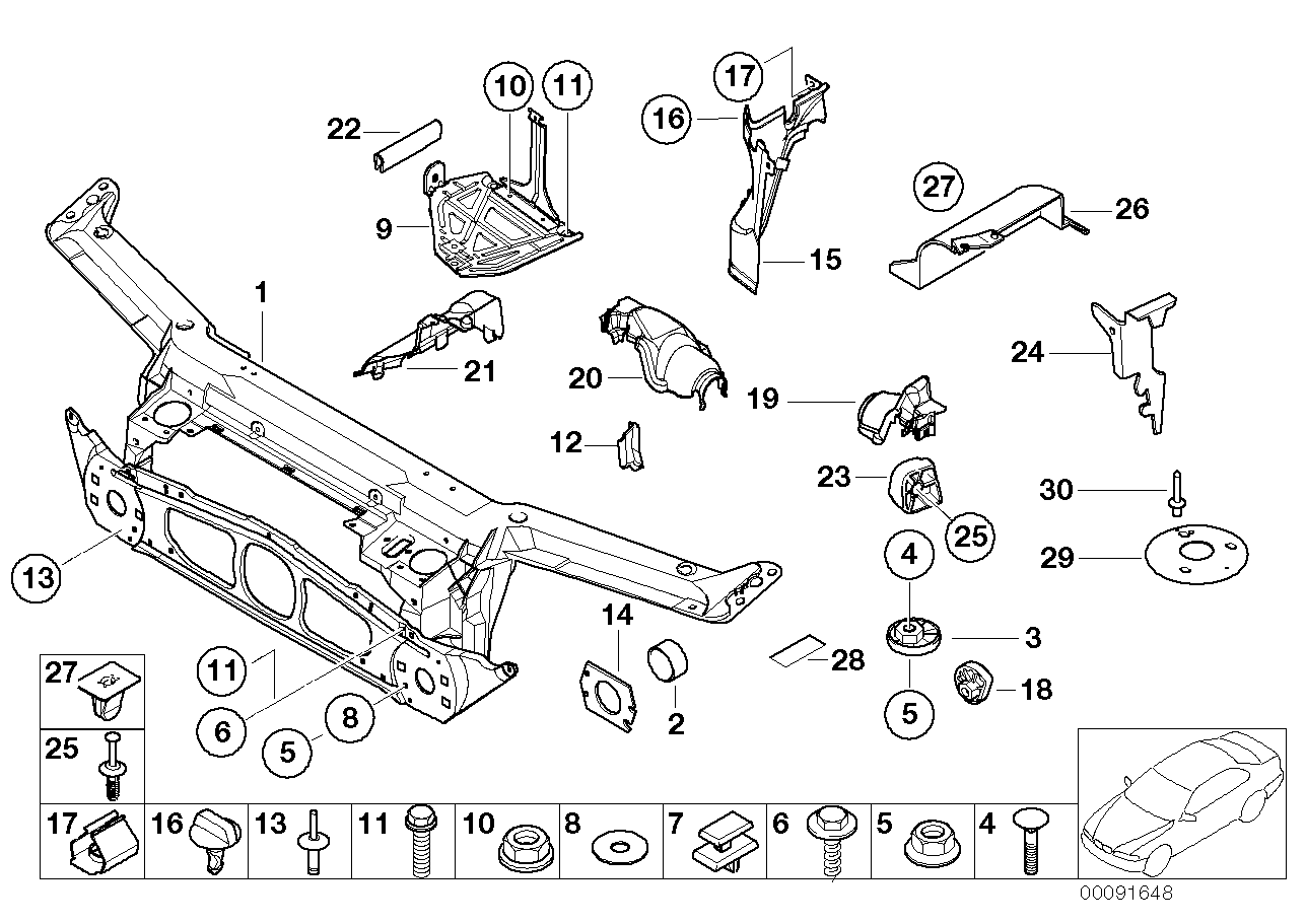 BMW 51718203398 Support Right