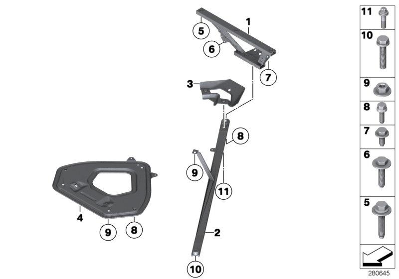 BMW 51717225121 Bracket For Rear Tension Strut