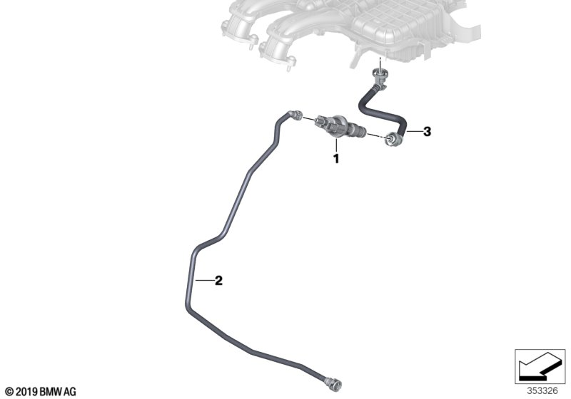 BMW 13907623241 Fuel Tank Breather Line