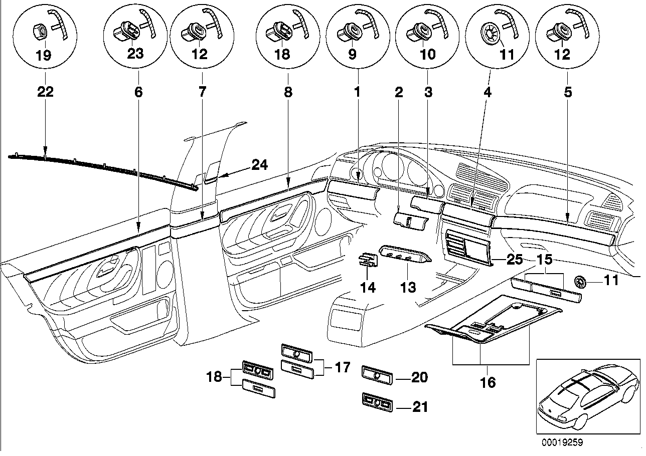 BMW 51458170519 Insert