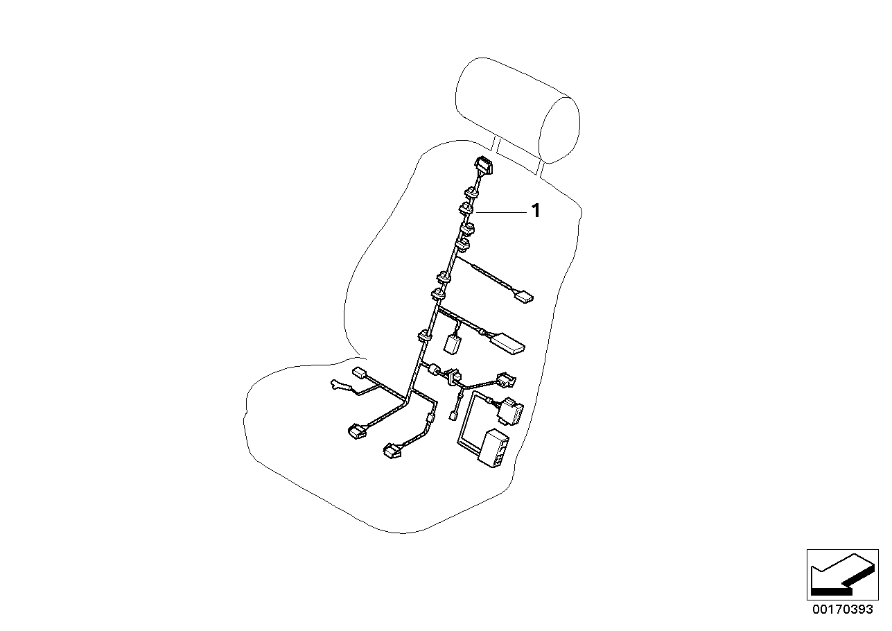 BMW 61129142451 Wiring Set Seat, Passenger'S Side