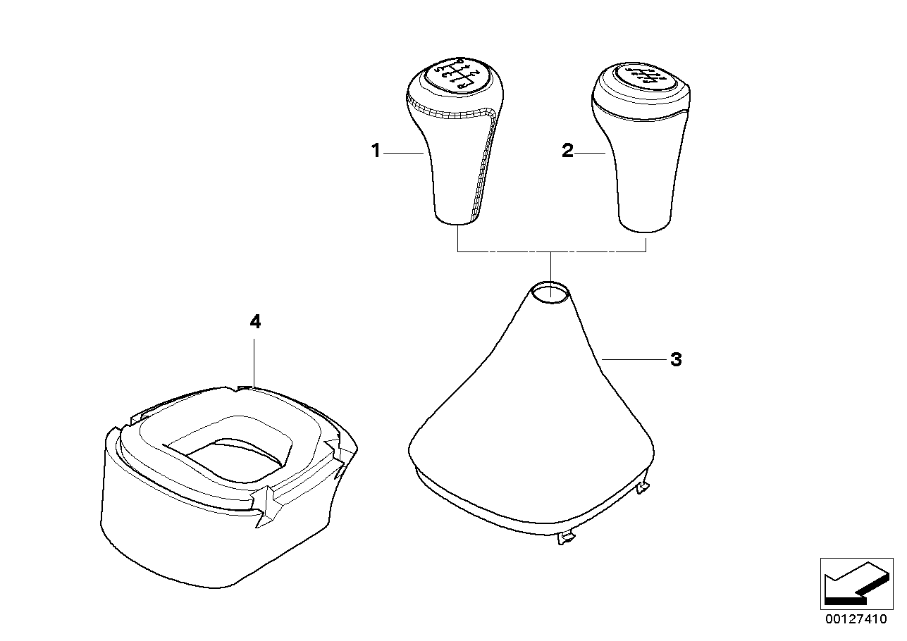 BMW 25117510423 Insert Shifter Covering