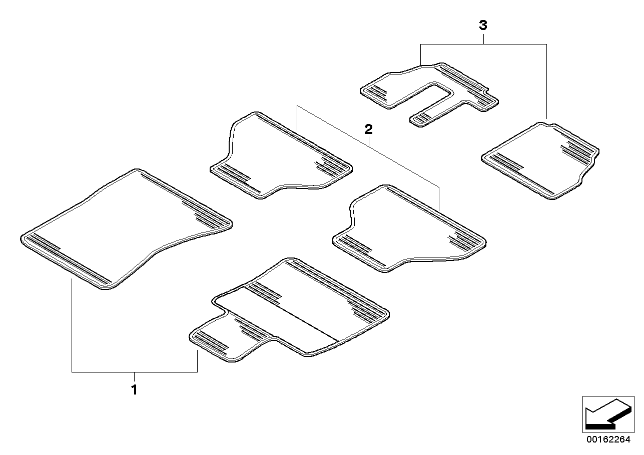 BMW 82110417995 Rubber Floor Liner