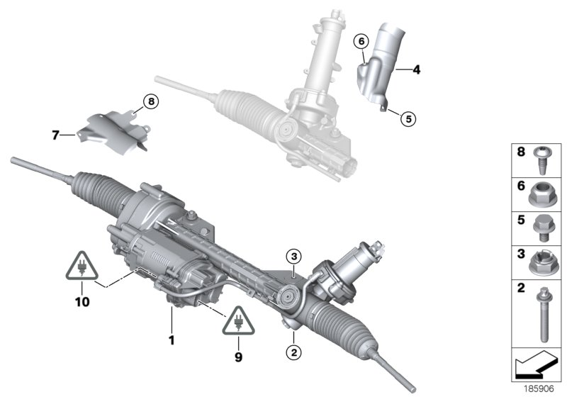 BMW 32106793463 Exchange-Steering Box, Electric.