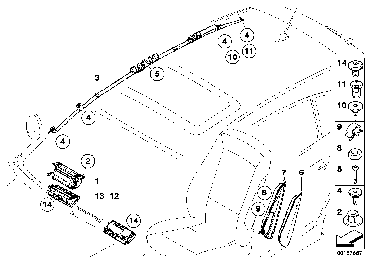 BMW 07147129567 Oval-Head Screw With Anti-Rotation Lock