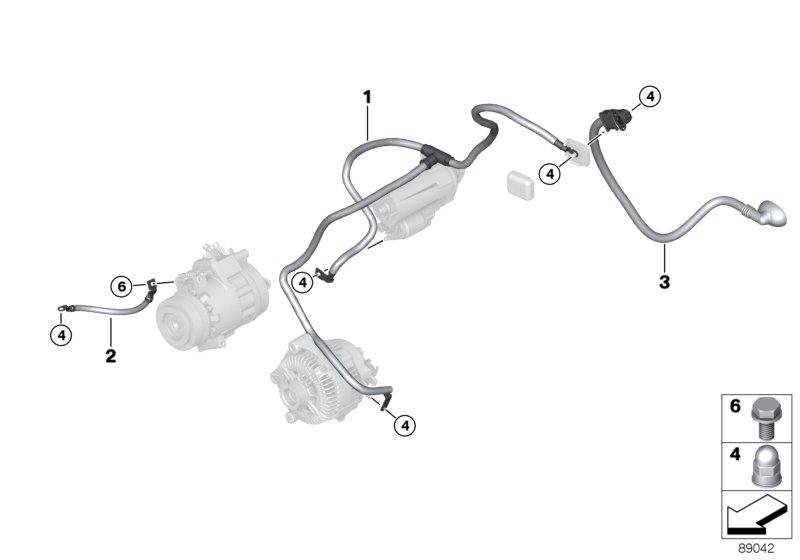 BMW 12427531720 Cable Alternator-Starter-Base B