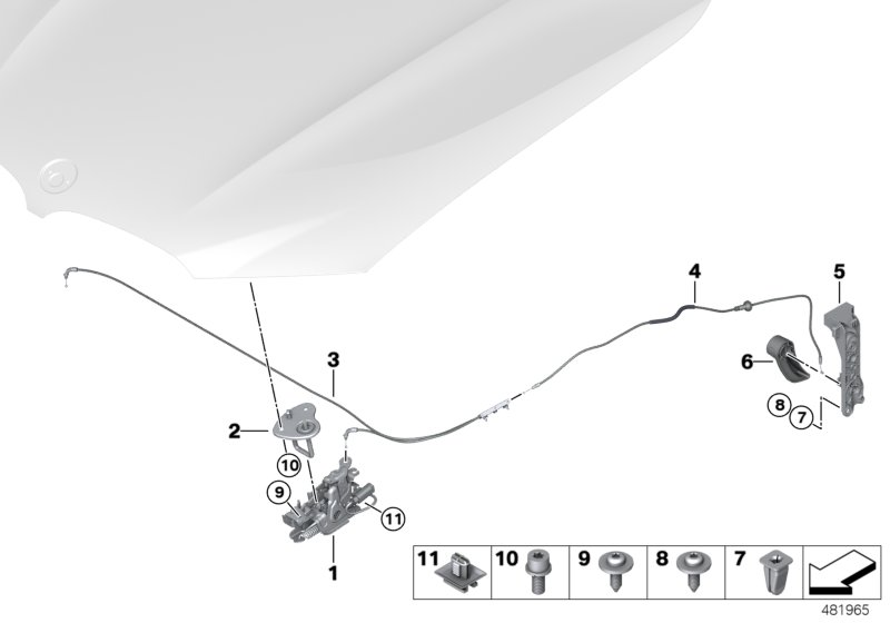 BMW 51239893480 COMBINATION BRACKET, LEFT