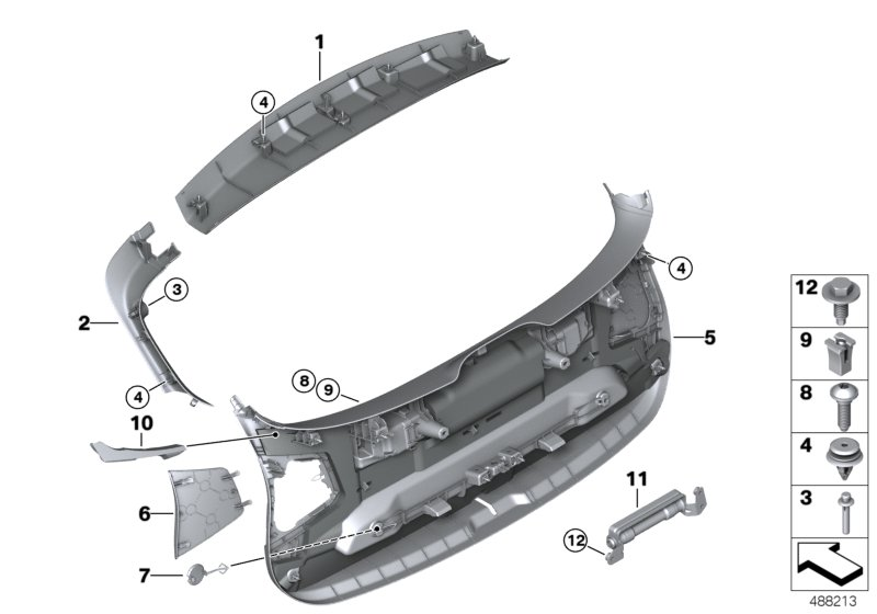 BMW 51247469916 VIBRATION ABSORBER TRUNK LID