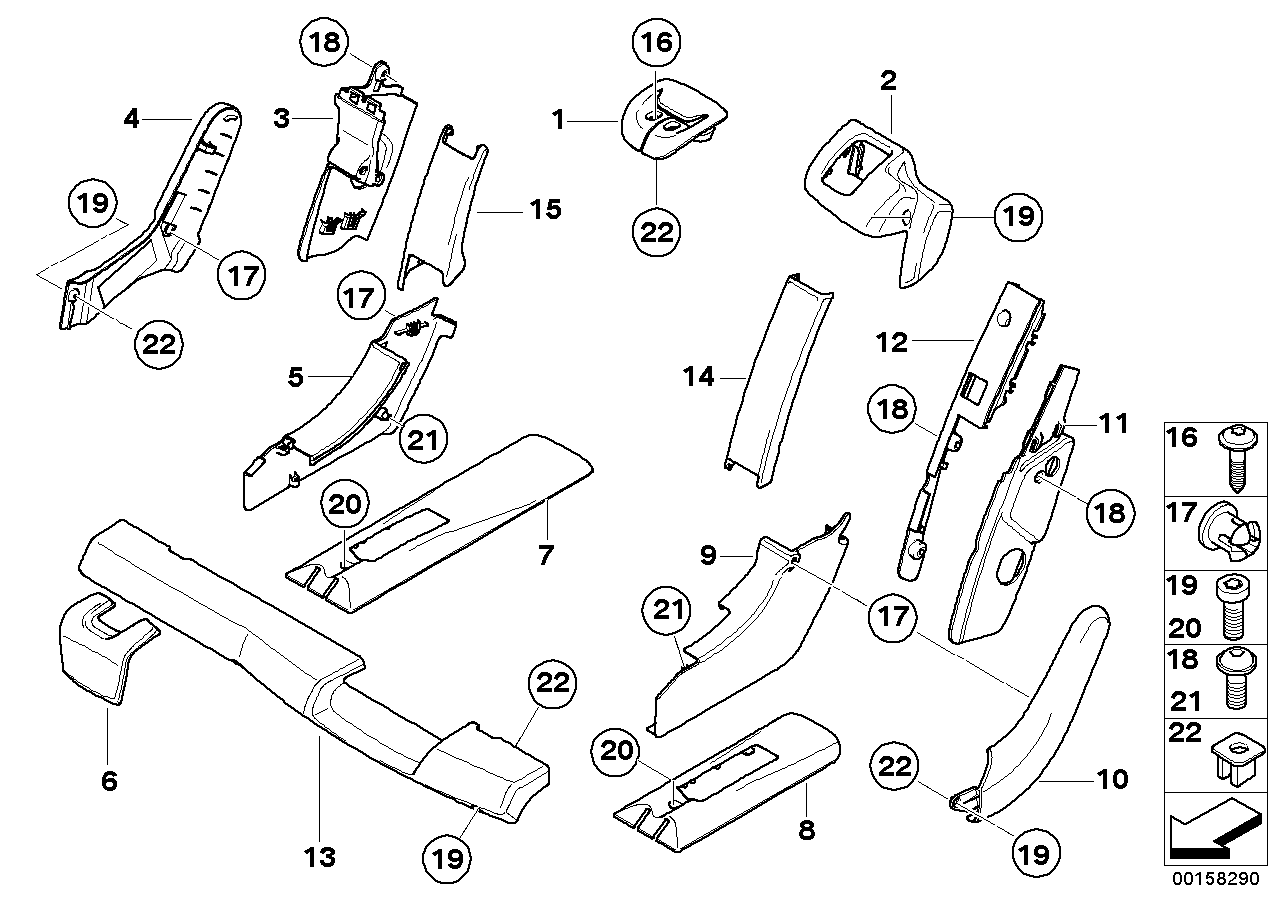 BMW 52207171836 Trim, Seat, Outer