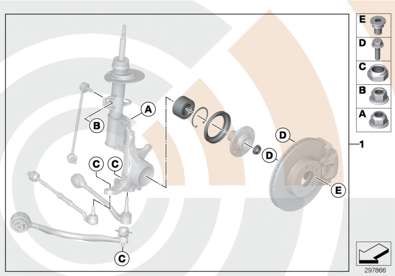 BMW 31222311523 Service Kit, Wheel Bearing, Front