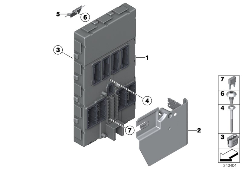 BMW 61359438730 CONTROL UNIT, FRONT ELECTRON