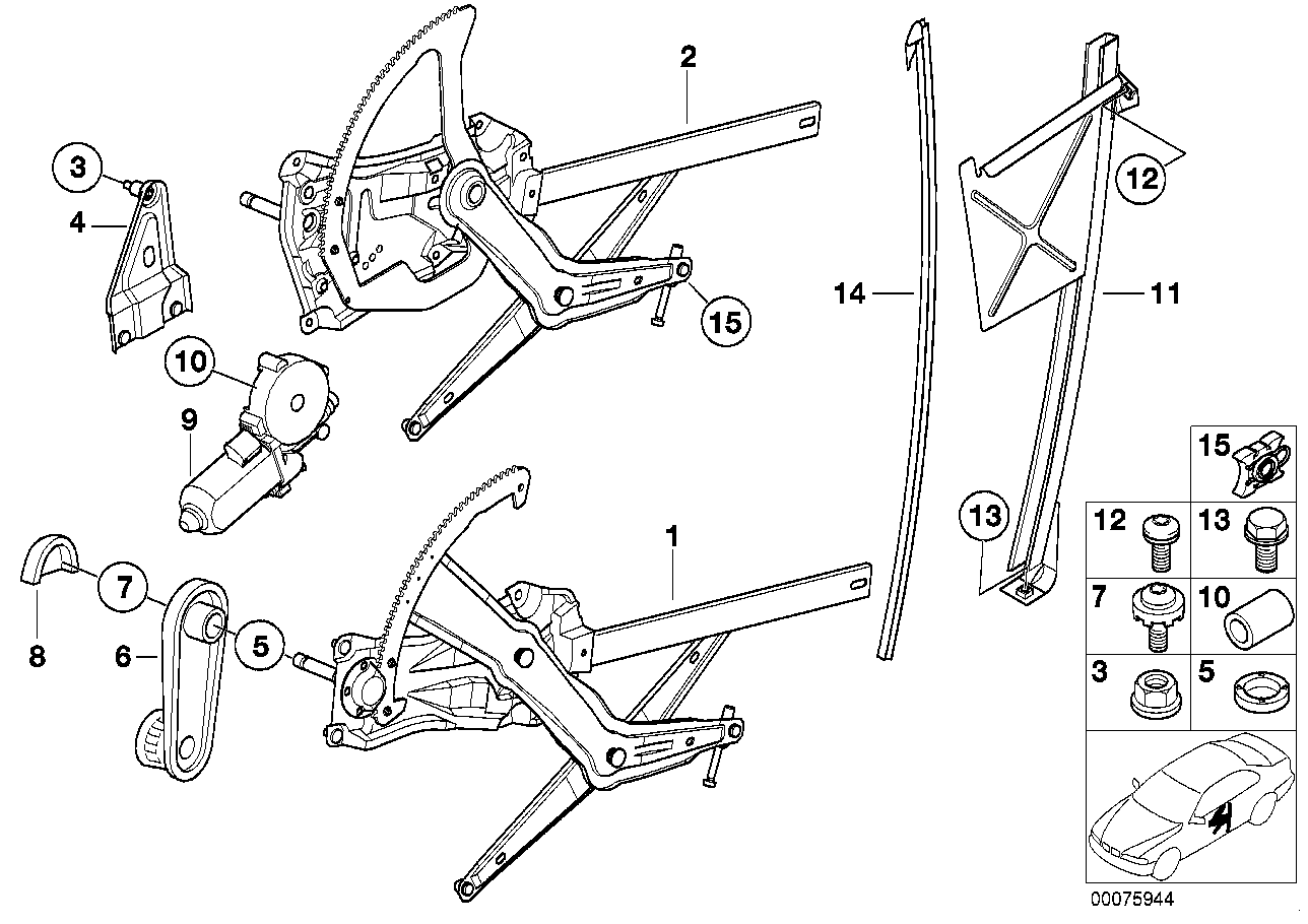 BMW 61128407978 Adapter Wire For Window Lift Drive