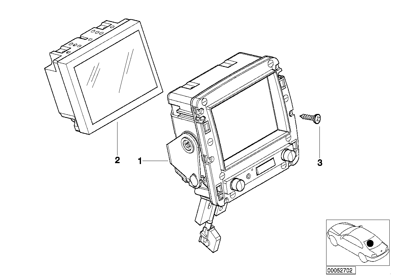 BMW 65508386436 Control, Monitor In The Rear