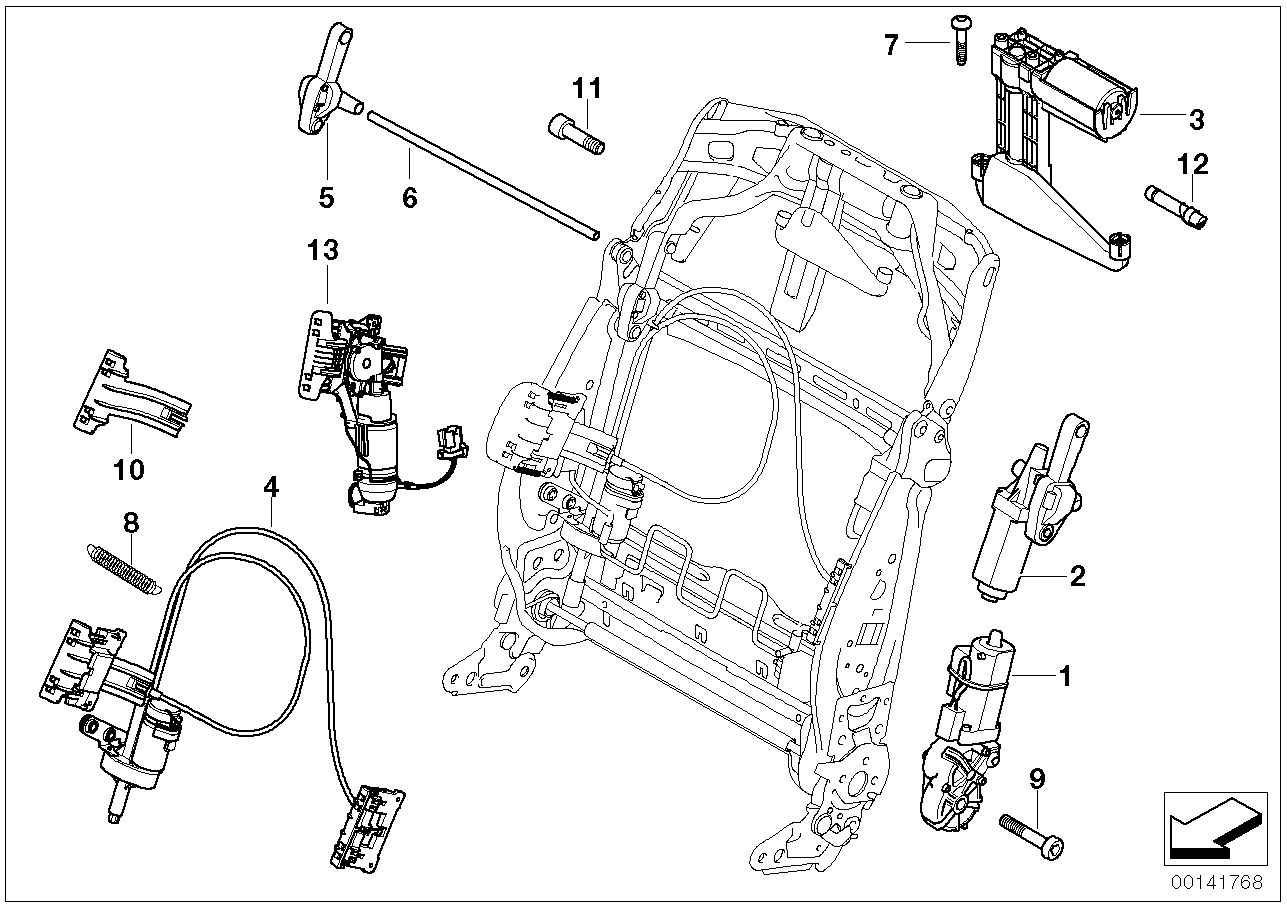 BMW 52107119629 Sliding Piece Left