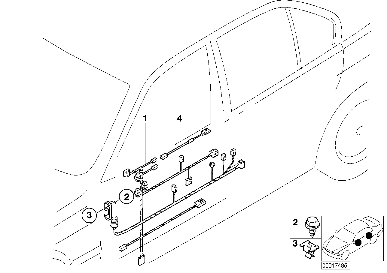 BMW 61128379077 Wiring Drivers Side