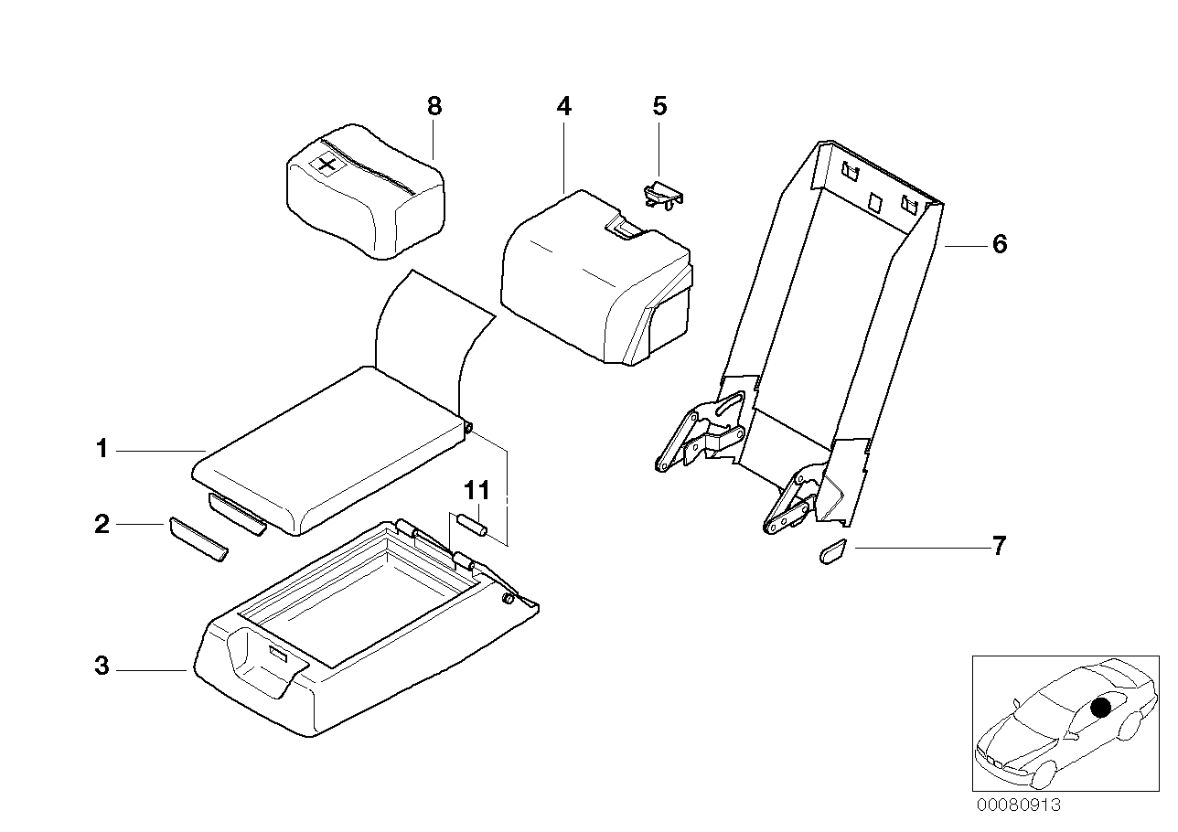 BMW 52208172115 Holder