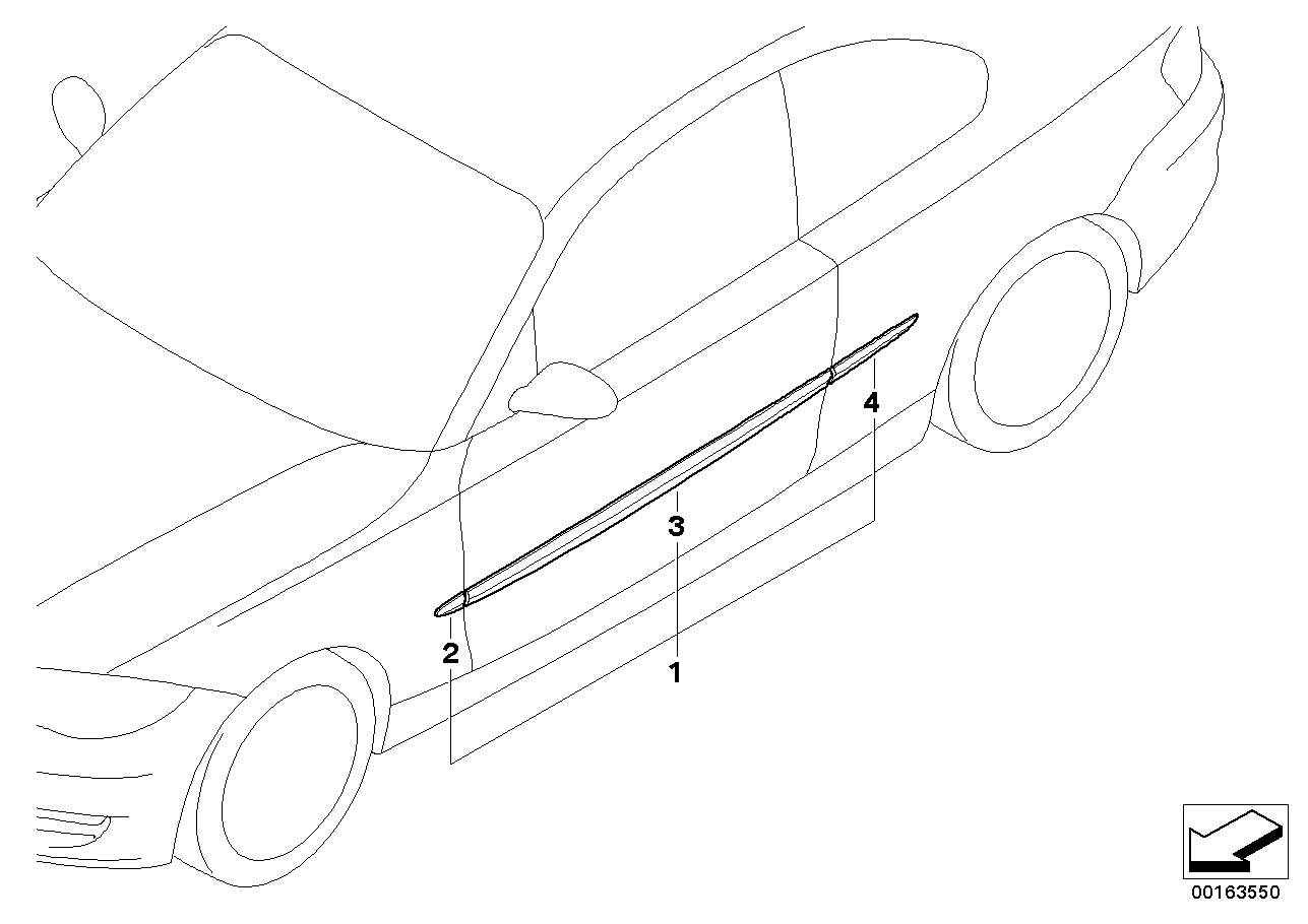 BMW 51120429836 Moulding Rocker Panels, Doors