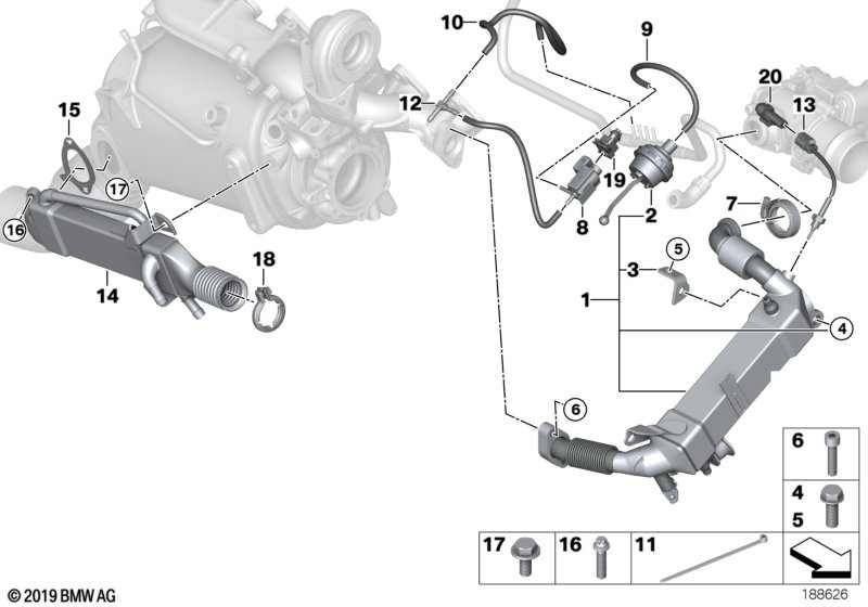 BMW 11717812513 Exhaust Cooler