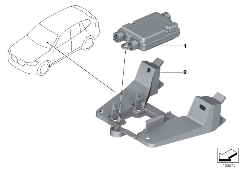 BMW 84109398981 BRACKET FOR USB HUB