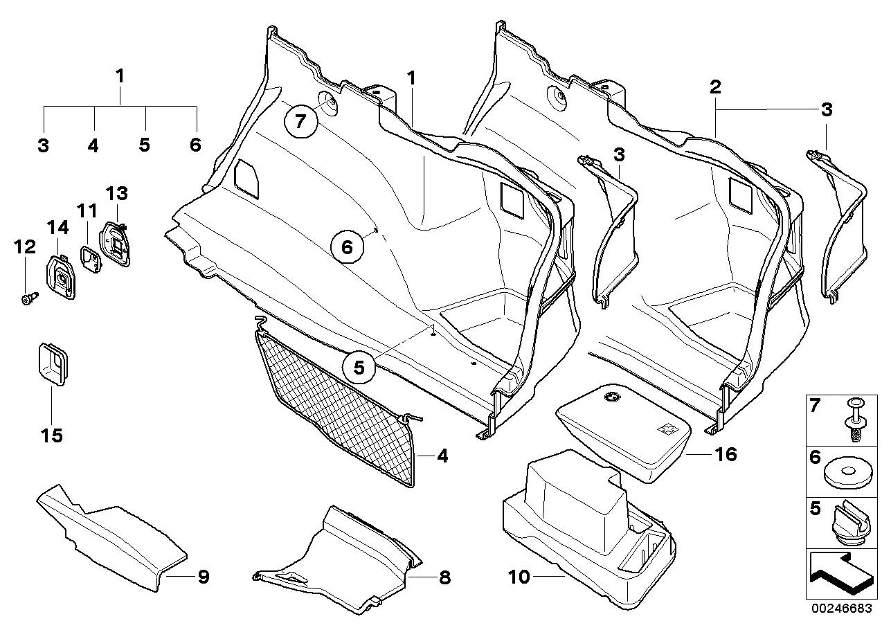 BMW 51479147398 Holder, Stowage Net