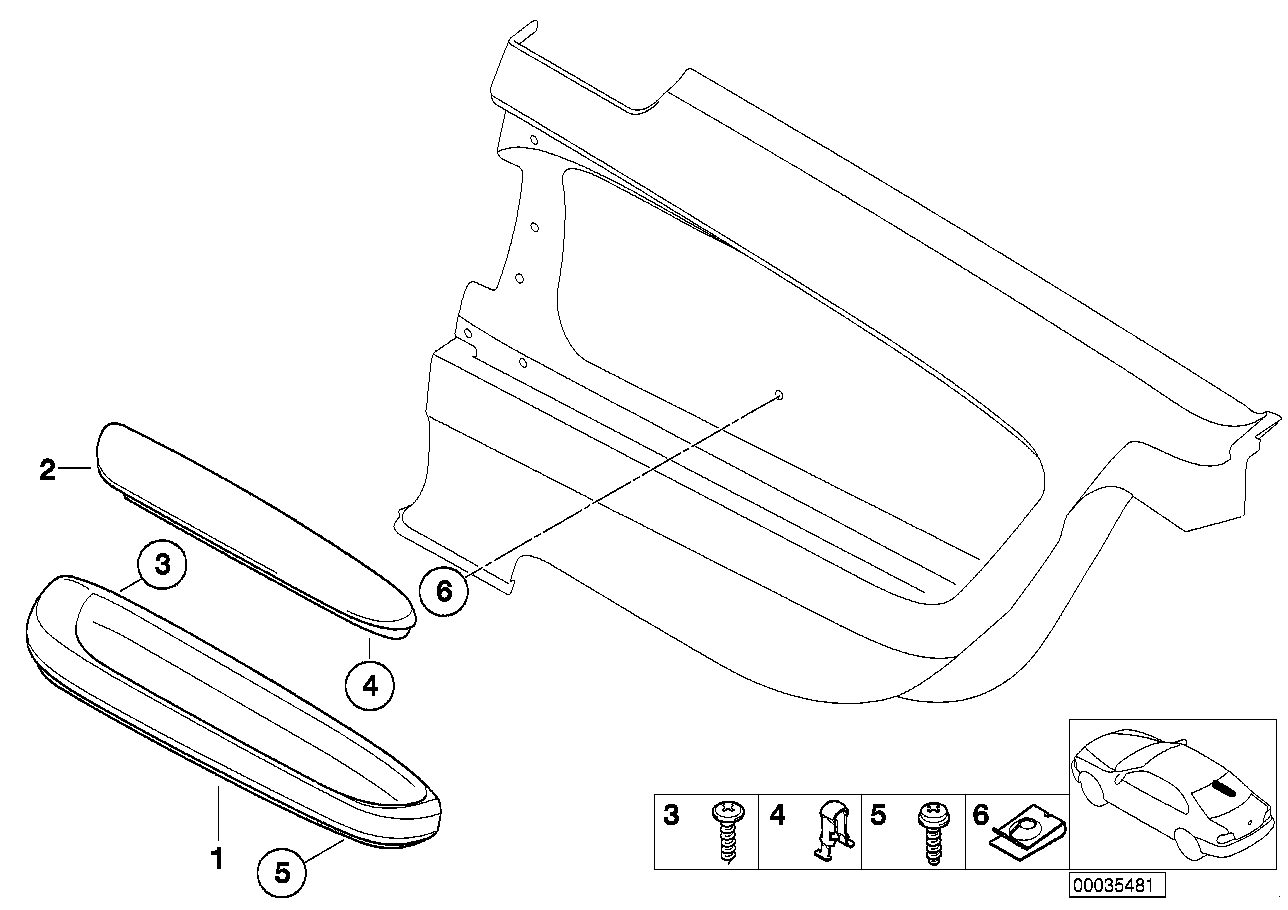 BMW 51438249478 Armrest Upper Part Rear Right