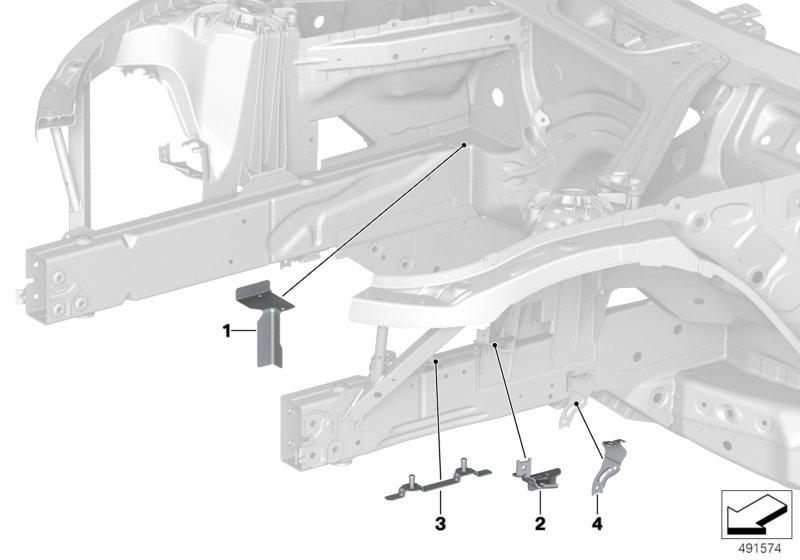 BMW 41007470215 BRACKET RDS/BRAKE WEAR INDIC