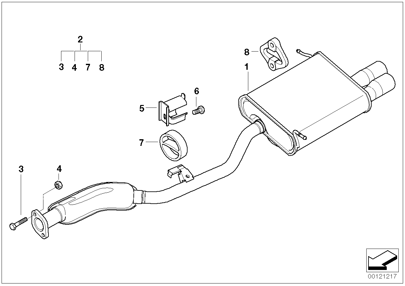 BMW 18210146610 Set Of Add-On Parts, Silencer