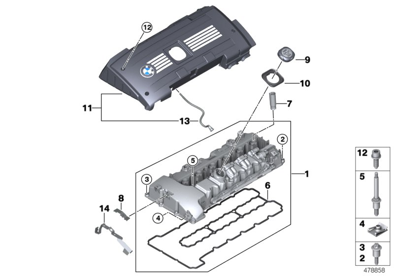 BMW 11127548063 Threaded Bolt