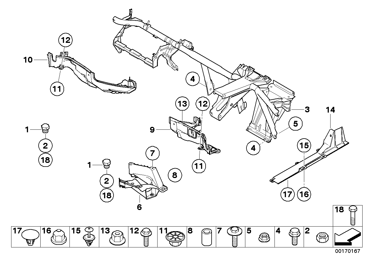 BMW 51718250435 Aggregate Support